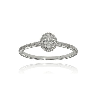 Fehér arany gyűrű 52-es méret (B51567)